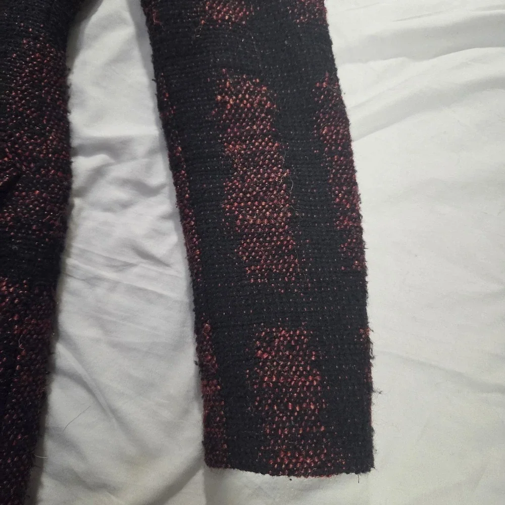 Burberry Check Coat Fitted Prorsum Burgundy Black Ladies Size US 2 / UK 4 *READ* - Picture 4 of 16
